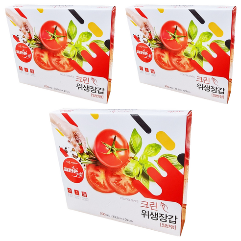 크린손 크린 위생장갑 일반형, 3개, 200개
