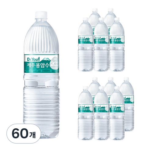 오리온 닥터유 제주용암수 음료, 2L, 60개