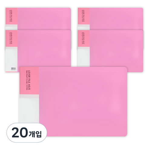 레드루프 PP 레버화일 A5 세금철, 핑크, 20개입