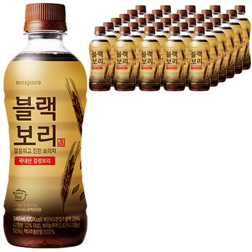 하이트진로 블랙보리 음료, 340ml, 60개