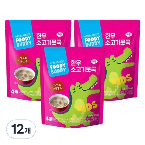 푸디버디 한우 소고기 뭇국, 180g, 12개