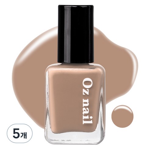 오즈네일 샤인 무드 네일 컬러 매니큐어, 30.새먼베이지, 8ml, 5개