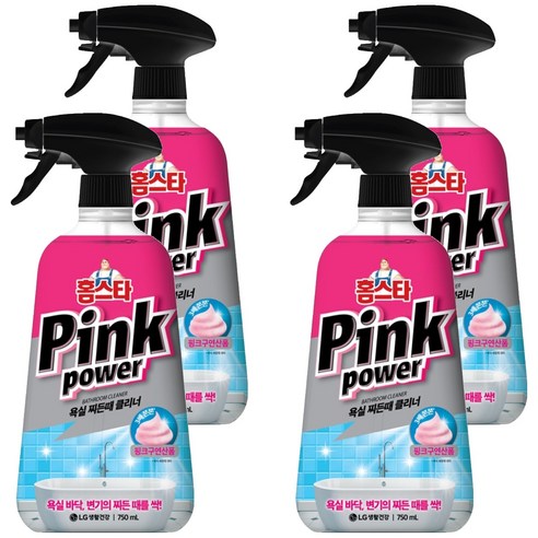 홈스타 핑크파워 욕실 찌든때 클리너, 750ml, 4개