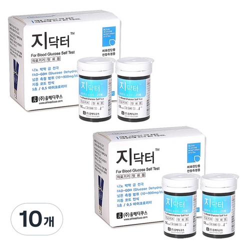 지닥터 혈당시험지, 50개입, 10개