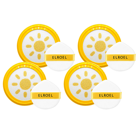 엘로엘 팡팡 옐로우 빅 선쿠션 플러스 리필 SPF50+PA++++, 25g, 4개