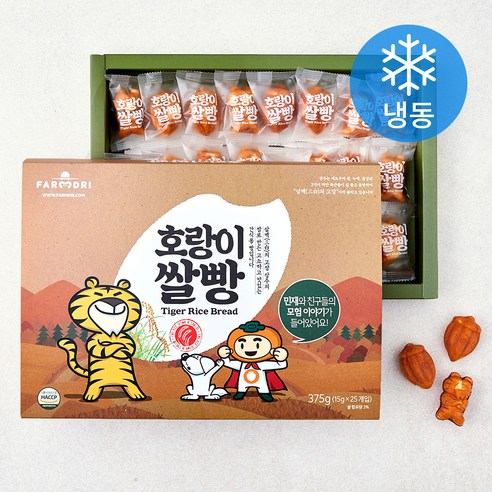 팜드리 호랑이 쌀빵 25개입 (냉동), 375g, 1개