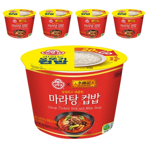오뚜기 마라탕 컵밥, 5개, 302g