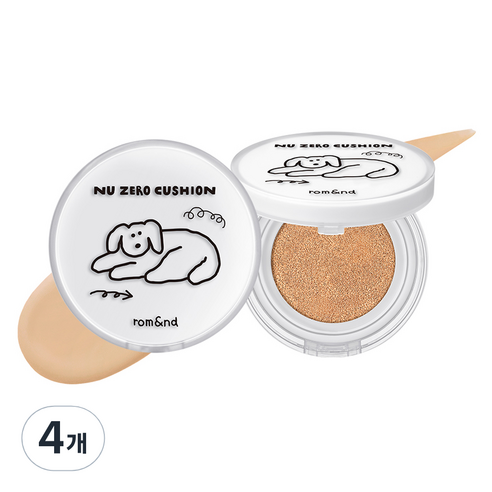 롬앤 이나피스퀘어 누 제로 쿠션 15g, 04 베이지23, 4개