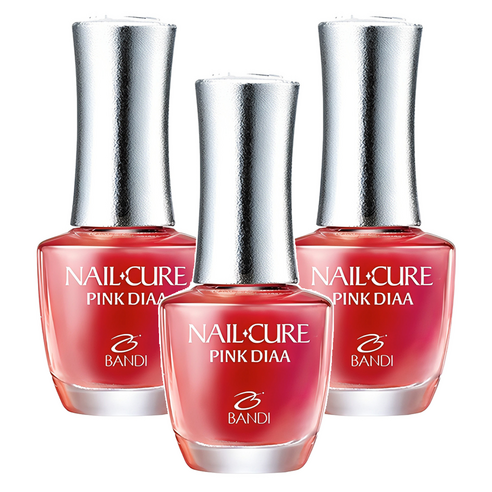 반디BANDI 네일큐어 핑크다이아 멀티 영양제, 7ml, 3개