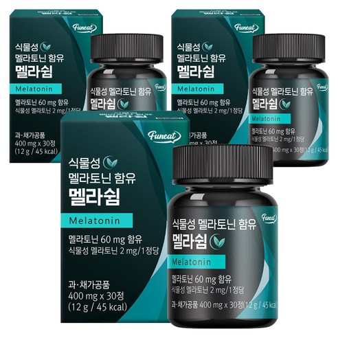 퍼니트 식물성 멜라토닌 함유 멜라쉼 영양제 12g, 30정, 3개