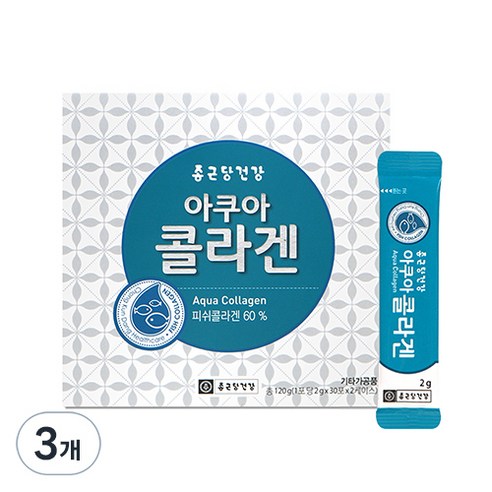 종근당 건강 아쿠아 콜라겐 120g, 3개 세트 
다이어트/이너뷰티