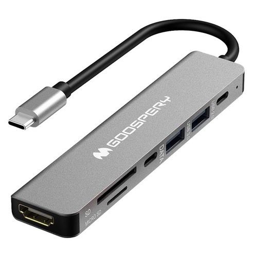 구스페리 7포트 USB 3.0 HDBMI C타입 멀티허브, 1개