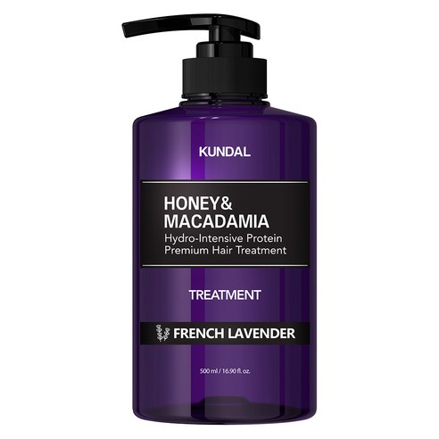 쿤달 허니 앤 마카다미아 헤어 트리트먼트 아로마에디션 프렌치라벤더향, 500ml, 1개