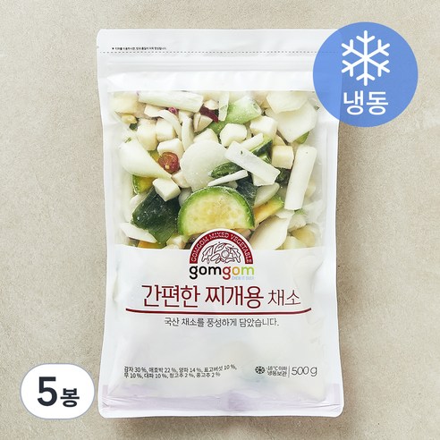 곰곰 간편한 찌개용 채소, 500g, 5봉
