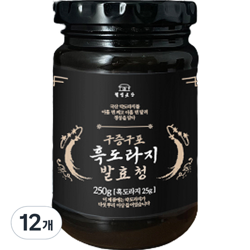 웰빙곳간 구증구포 흑도라지 발효청, 250g, 12개