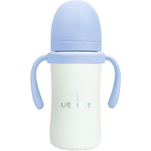 유비맘 시그니처 보온보냉 스테인리스 유아 빨대컵 220ml, 바다, 1개