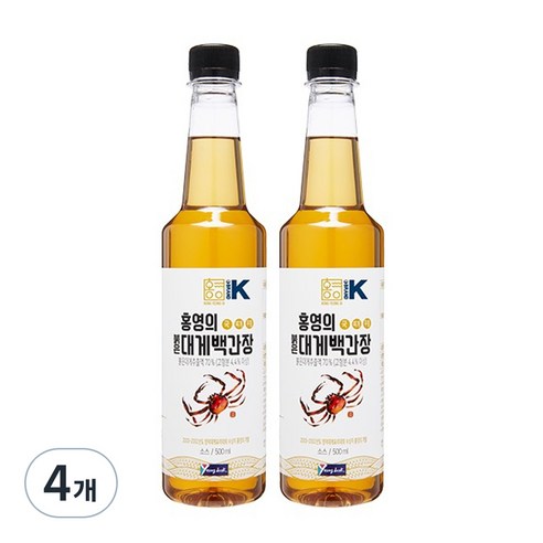 홍영의 간장 선물세트 붉은대게백 500ml + 붉은대게백 500ml, 4개