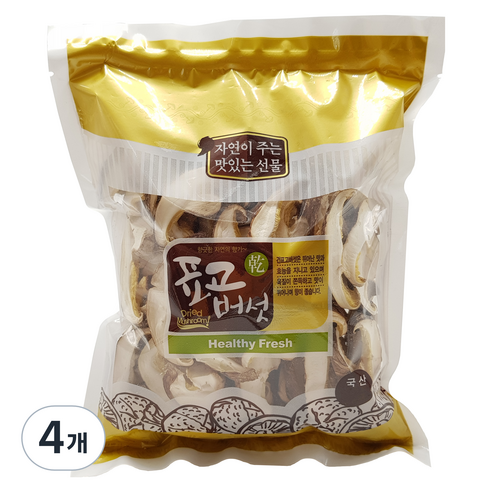 버섯꽃필때 표고채, 100g, 4개