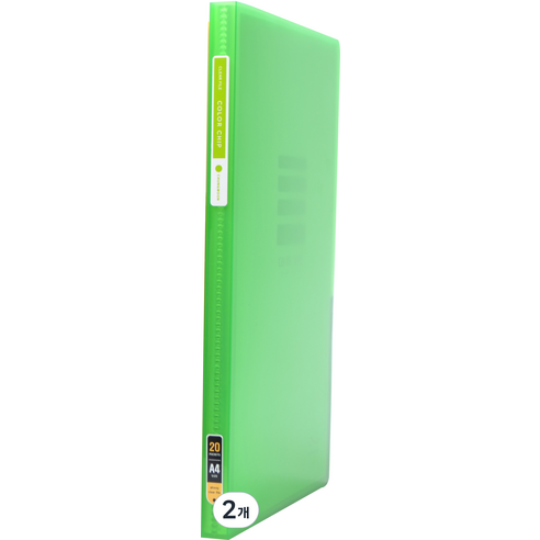에코청운 COLORCHIP클리어화일 10P, 연두, 2개