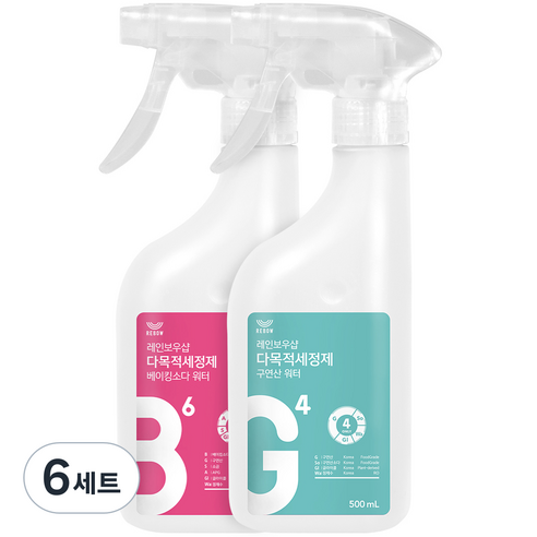 레인보우샵 다목적세정제 세정듀오, 500ml, 6세트