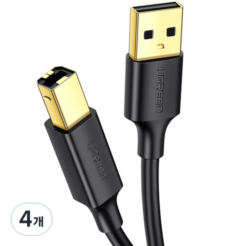 유그린 USB2.0 AM BM 케이블, 4개, 5m