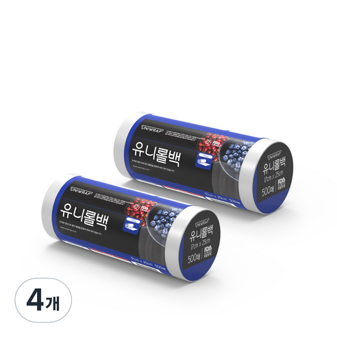유니랩 위생롤백 소 17 x 25 cm 500p, 소(S), 500개입, 4개