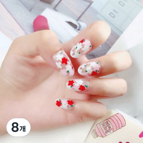 이엘피코리아 네일스티커 Q876 이유링플라워, 8개