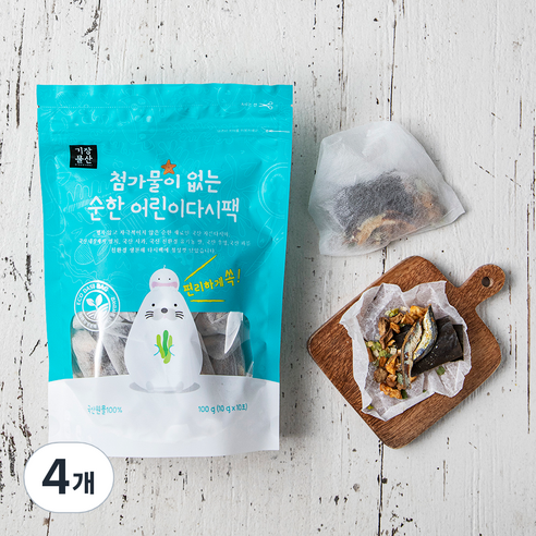 기장물산 첨가물이 없는 순한 어린이다시팩, 10g, 10개입, 4개