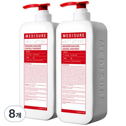 메디슈어 탈모증상완화 트리트먼트, 8개, 1L
