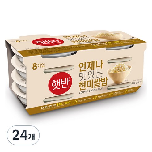 햇반 현미쌀밥, 210g, 24개
