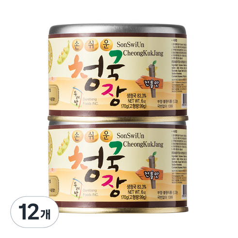 [두레방] 청국장, 170g, 12개