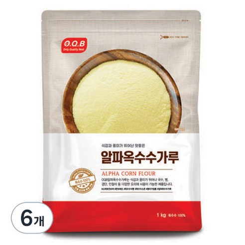 OQB 알파옥수수가루, 1kg, 6개