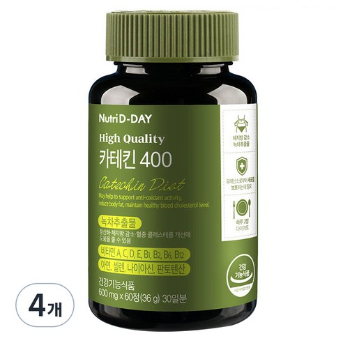 뉴트리디데이 녹차 카테킨 400, 60정, 36g, 4개