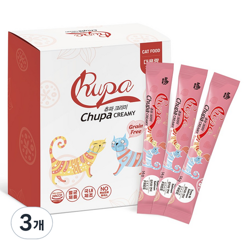 츄파크리미 고양이 짜먹는 간식 50p, 3개, 혼합맛(참치/연어), 700g