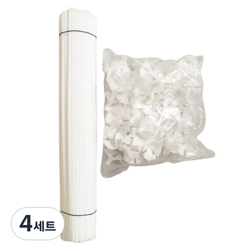 마켓감성 멀티컬러 풍선 홀더 100p + 막대 100p 세트, 화이트, 4세트