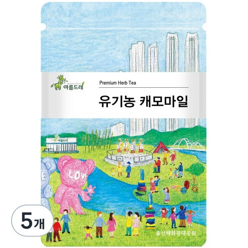 아름드레 유기농 캐모마일 삼각티백, 1.1g, 25개입, 5개