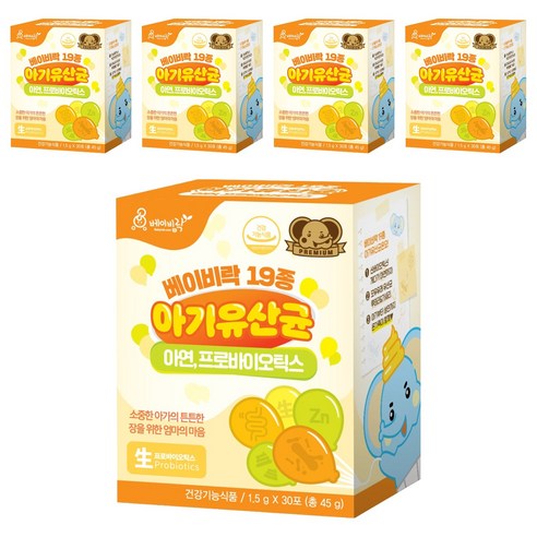 베이비락 19종 아기유산균, 45g, 5개