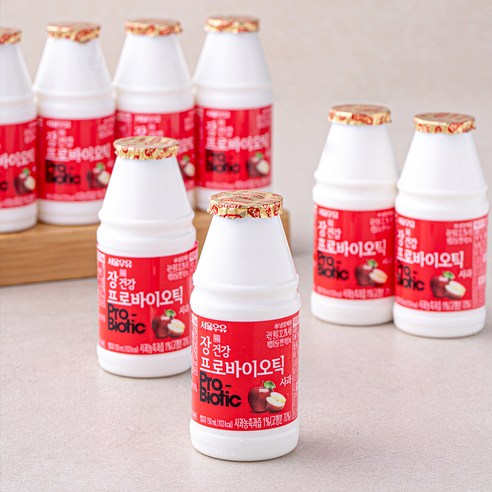 서울우유 장건강 프로바이오틱 요구르트 사과, 150ml, 8개