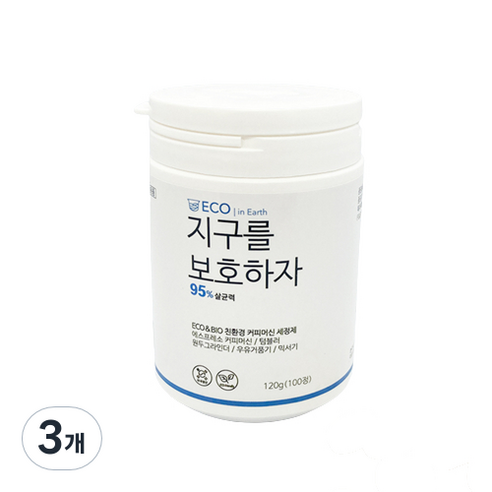커피비 1종 커피머신 세정제 지구를 보호하자 100정, 120g, 3개