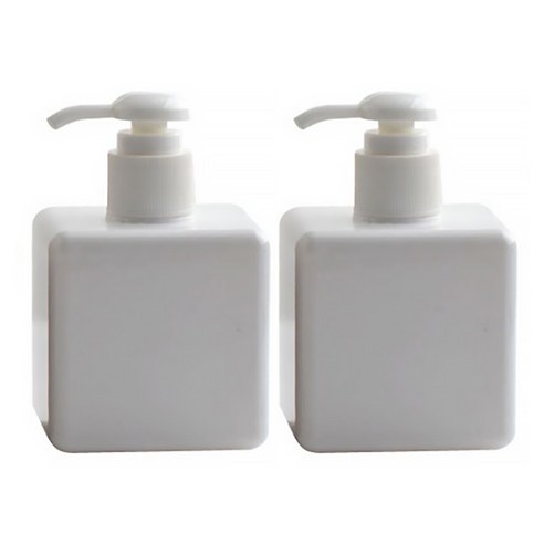 마켓A 사각 250ml 펌프 멀티 공병, 2개, 화이트