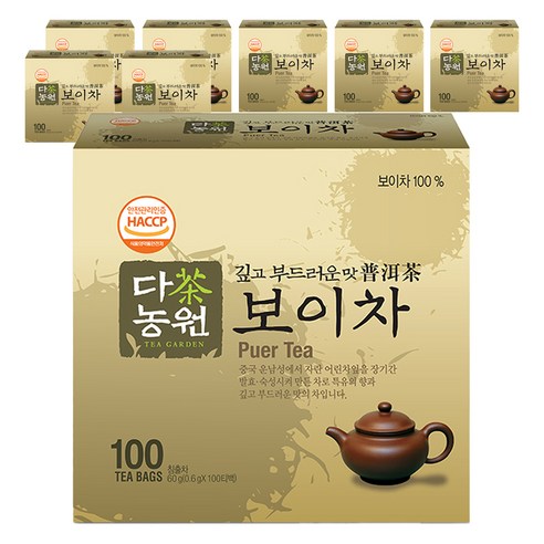 다농원 보이차, 0.6g, 100개입, 8개