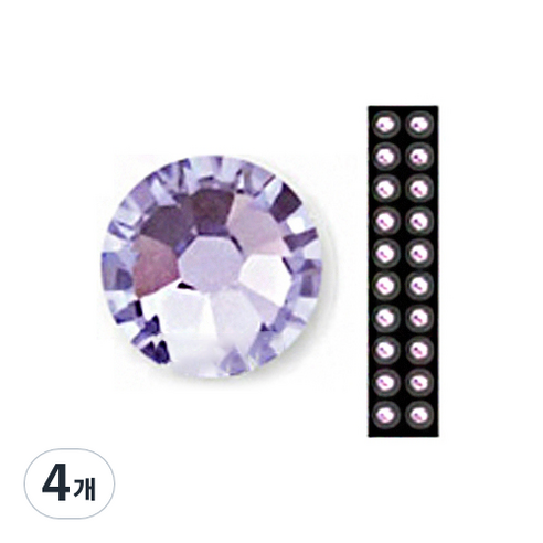 와사비네코 미미츠보 쥬얼리 귀지압패치 M 3.0mm 20p, 라벤더, 4개