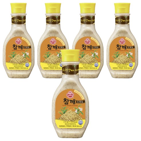 오뚜기 참깨 드레싱, 245g, 5개