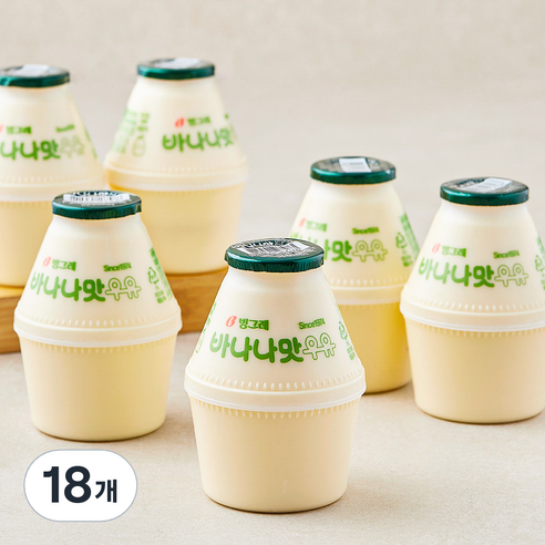 바나나맛우유, 240ml, 18개