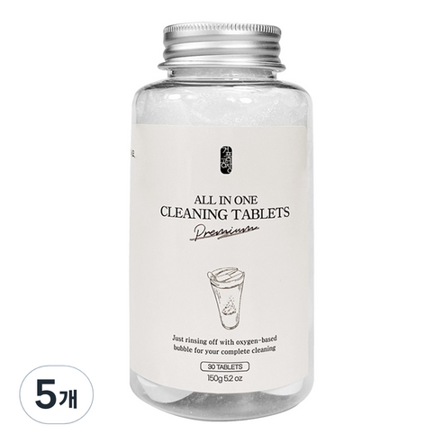 버블팩토리 텀블러 발포크리너 30정, 150g, 5개