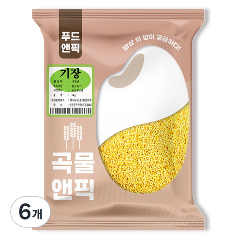 곡물앤픽 기장쌀, 2kg, 6개