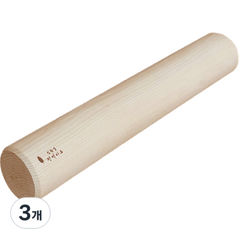 편백아트 프리미엄 편백 통원목 마사지봉 5호(50 x 8 cm), 3개, 혼합색상