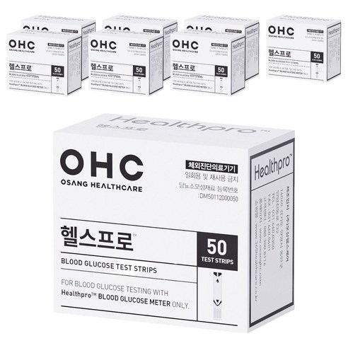 오상헬스케어 헬스프로 개인용혈당검사지, 8개, 25개입