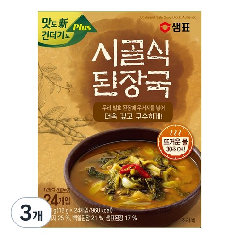 샘표 시골식 된장국, 12g, 72개