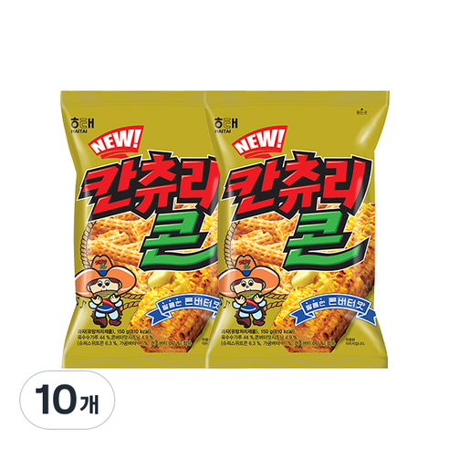 해태제과 NEW 칸츄리콘 콘버터맛, 150g, 10개